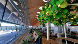 Nuevo mobiliario sostenible en varias zonas del embaque de la T1 y T4. del aeropuerto de Madrid-Barajas.