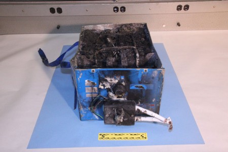 Batería quemada del Boeing 787 de JAL