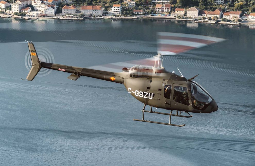 El segundo Bell 505 de la Fuerza Aérea de Montenegro fue entregado portando todavía la matrícula canadiense de pruebas.