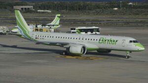 La flota de Binter alcanzará los 25 Embraer195-E2 con los nueve que compró este año.