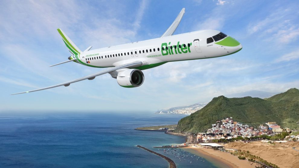 Binter será la primera aerolínea europea en poner en servicio el Embraer E195-E2.
