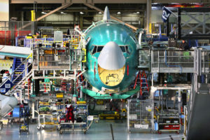 Cadena de montaje del Boeing 737.