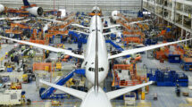 Cadena de montaje del Boeing 787.