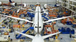 Cadena de montaje del Boeing 787.