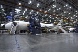 Cadena de montaje del Boeing 787 en Everett.