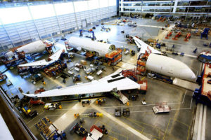 Cadena de montaje del Boeing 787 en Charleston.