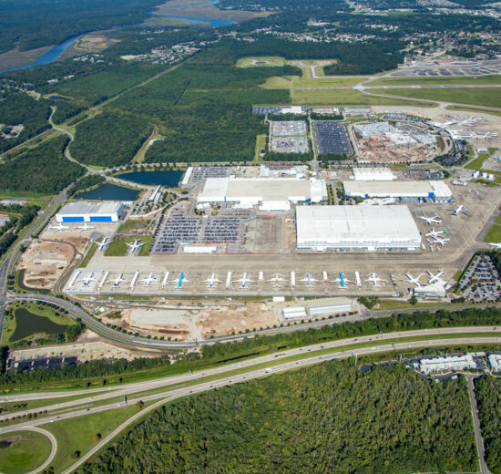 La factoría de Boeing en Charleston en la actualidad.