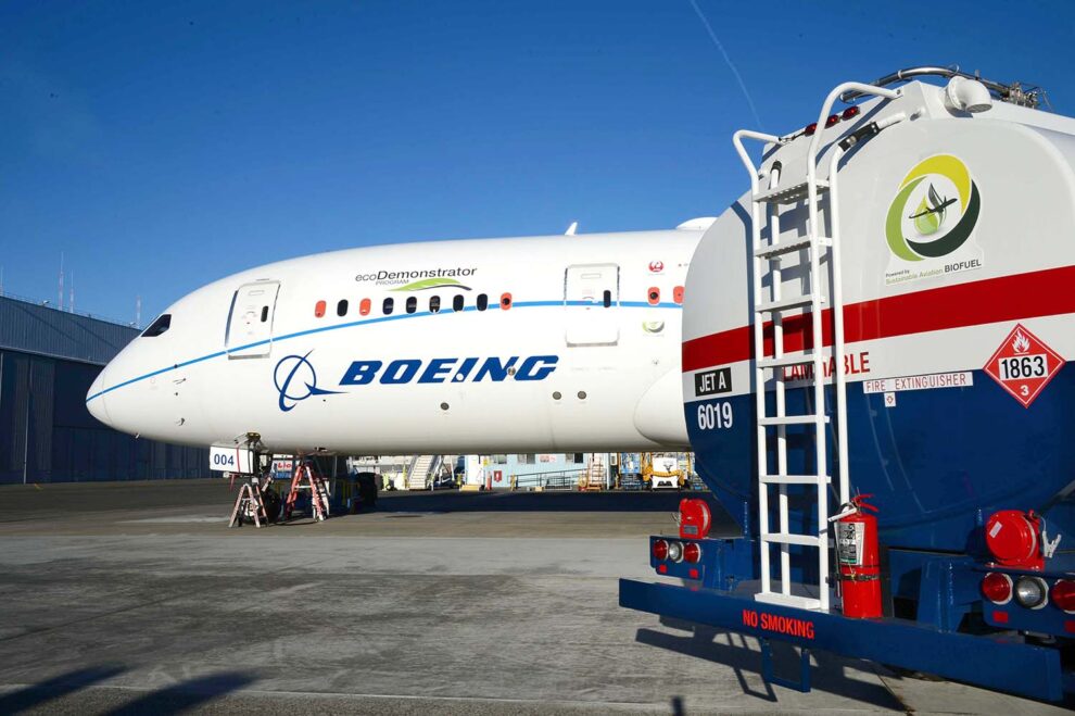 Desdde 2018 Boeing ha usado diversos aviones para pruebas de nuevas tecnologías para la descrbonización del transporte aéreo.