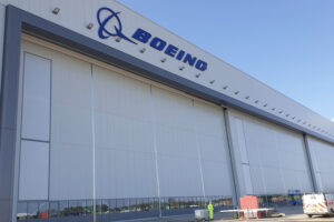 Hangar de Boeing en el aeropuerto de Londres Gatwick.