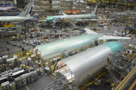 Producción del Boeing 777 en Paine Field.