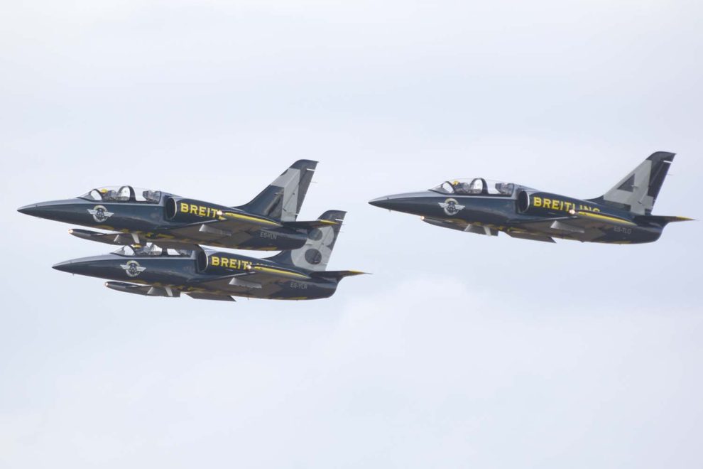 El Breitling Jet Team participó en octubre de 2014 en el macro festival aéreo Airee 76 en la base aérea de Torrejón.