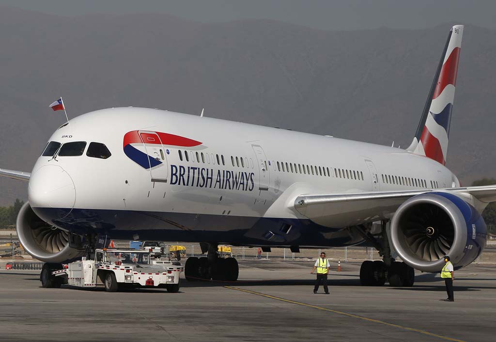 El 4 de enero llegó el primer Boeing 787-9 de British Airways a Santiago de Chile.