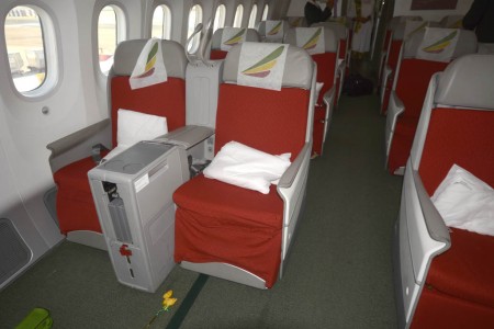 Asientos de clase ejecutiva del Boeing 787 de Ethiopian Airlines
