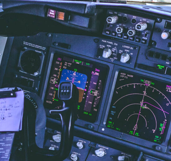 Panel de instrumentos de un Boeing 737.