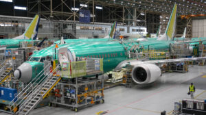 Cadena de montaje del Boeing 737.
