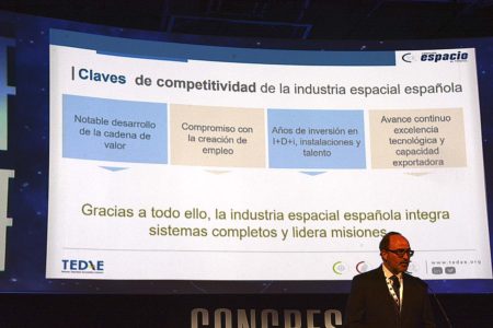 Jaime de Rábago, presidente de TEDAE presenta la Agenda Industrial del Espacio.
