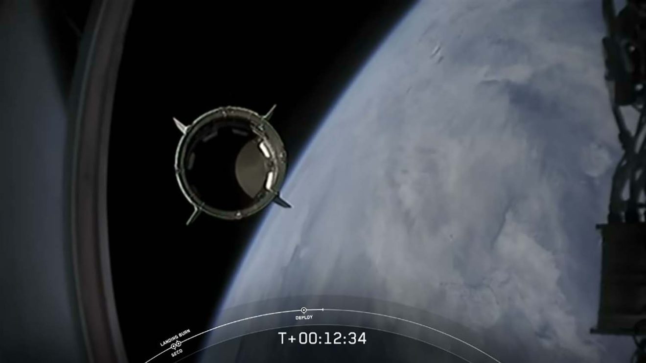 Separación de la segunda etapa del Falcon 9.