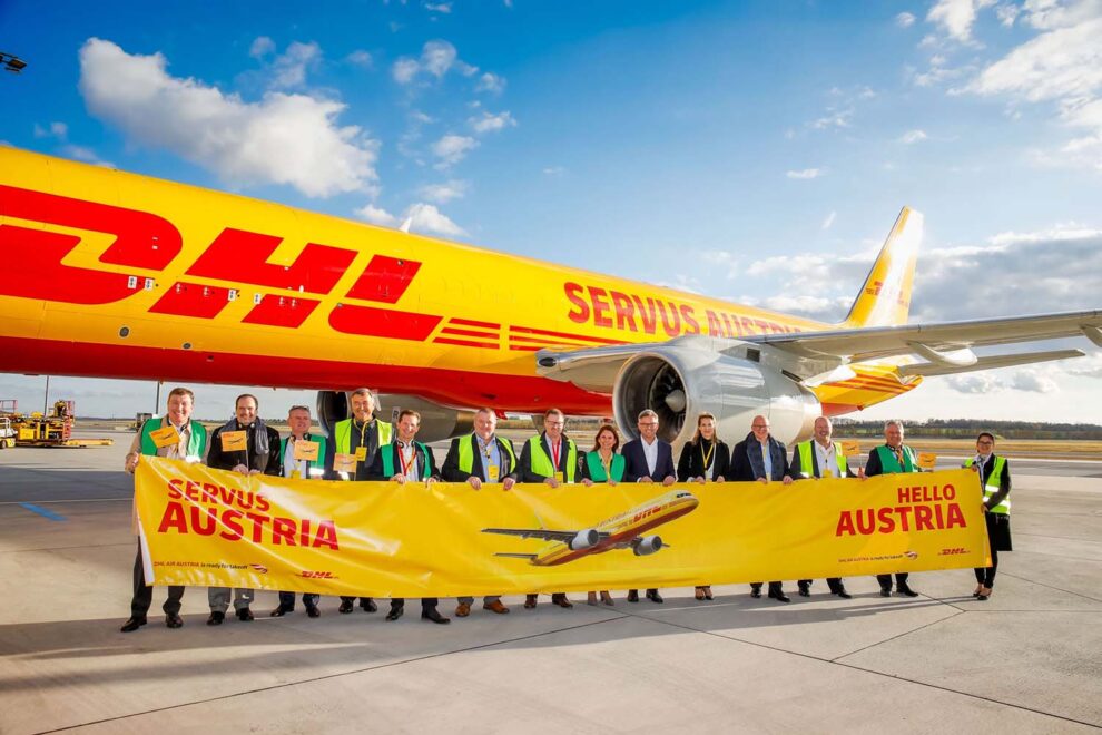 Celebración de la inauguración de operaciones de DHL Air Austria.