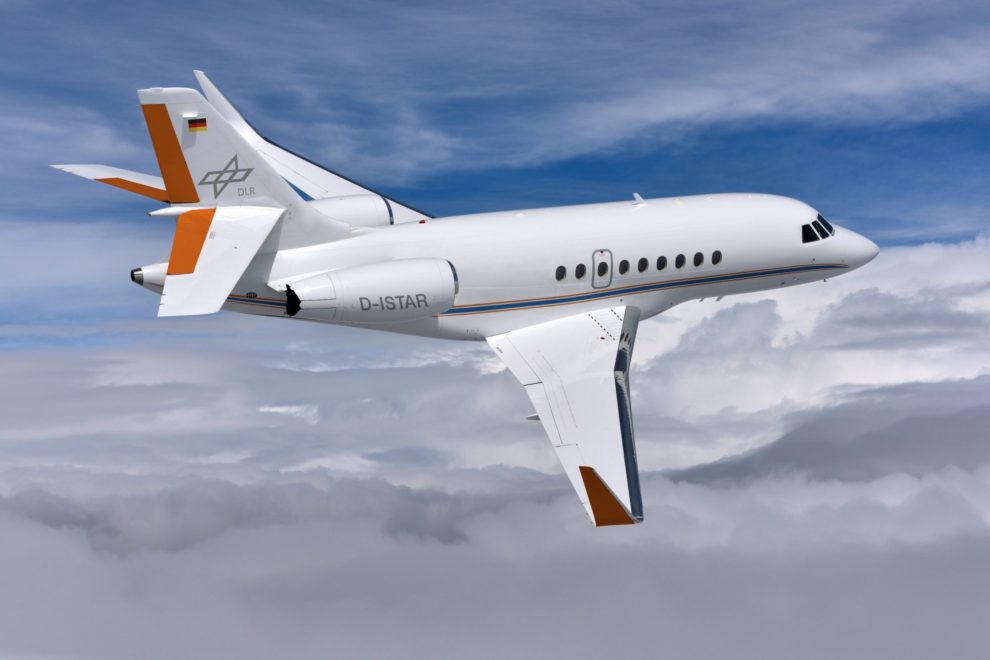 El Falcon 2000LX que operará el DLR fue usado por Dassault para pruebas de vuelo y desarrollo.