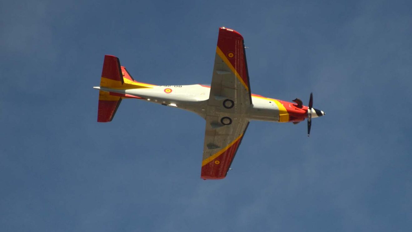 Los Pilatus PC-21 por segunda vez sobre el cielo de Madrid.