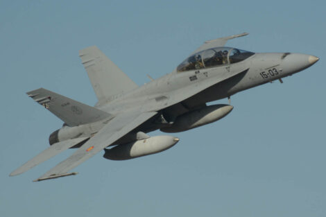 Este año el mando del desfile aéreo ha correspondido al Ala 15.