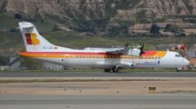 Uno de los ATR 72 con los que Air Nostrum cubre los vuelos a Seo de Urgell.