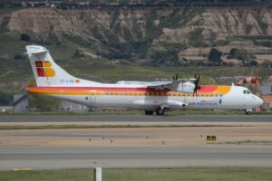 Uno de los ATR 72 con los que Air Nostrum cubre los vuelos a Seo de Urgell.