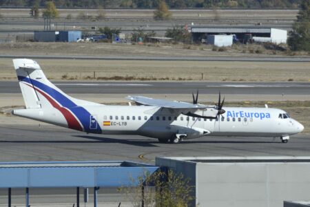 ATR 72 de Swiftair con titulos de Air Europa.