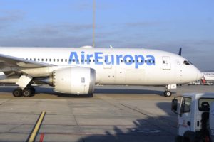 Boeing 787 con el que Air Europa cubre rutas a Latinoamérica.