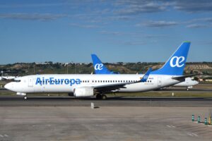 Aviones de Air Europa en el aeropuerto de Madrid-Barajas.