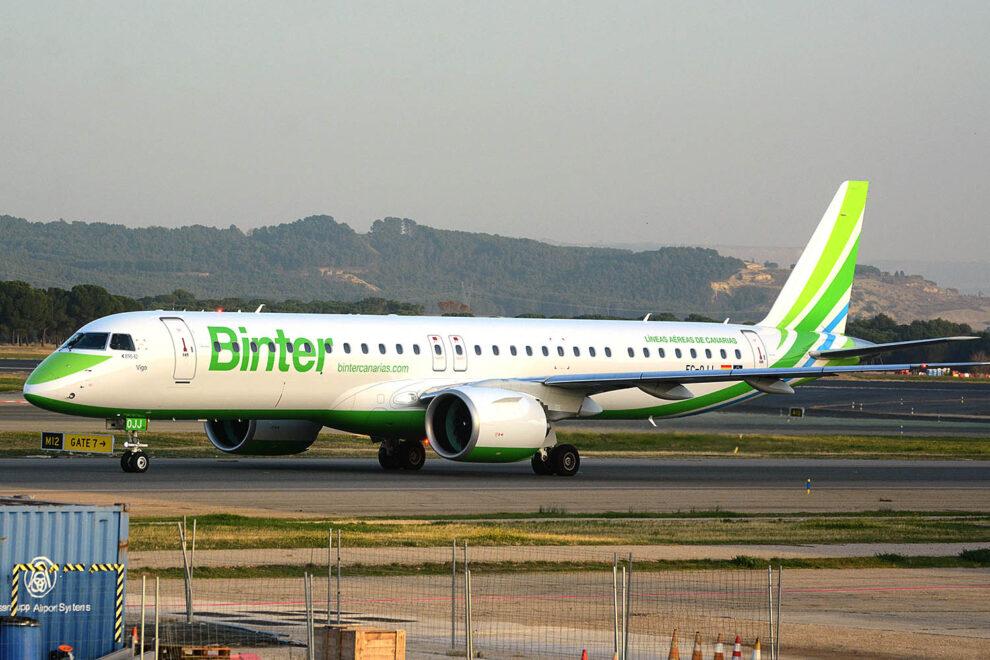 Entre las entregas de Embraer en 2024 estuvieron cuatro E195-E2 a Binter Canarias.