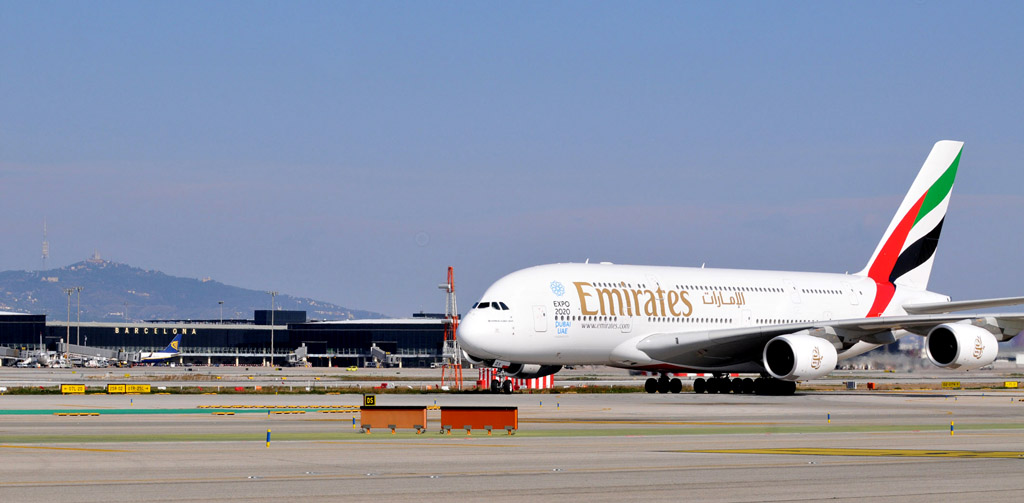Un Airbus A380 de Emirates ya aterrizó en Barcelona