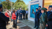 Margarita Robles durante su visita al EVA 2.