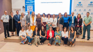 Ponentes en la jornada sobre ovilidad aérea avanzada y directivas de Ellas Vuelan Alto.