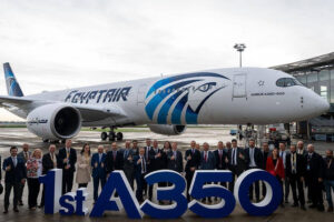 Entrega en Toulouse del primer Airbus A350 a Egyptair.