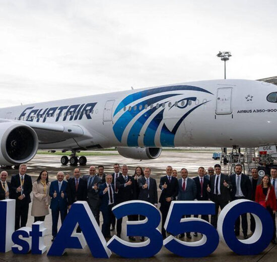 Entrega en Toulouse del primer Airbus A350 a Egyptair.
