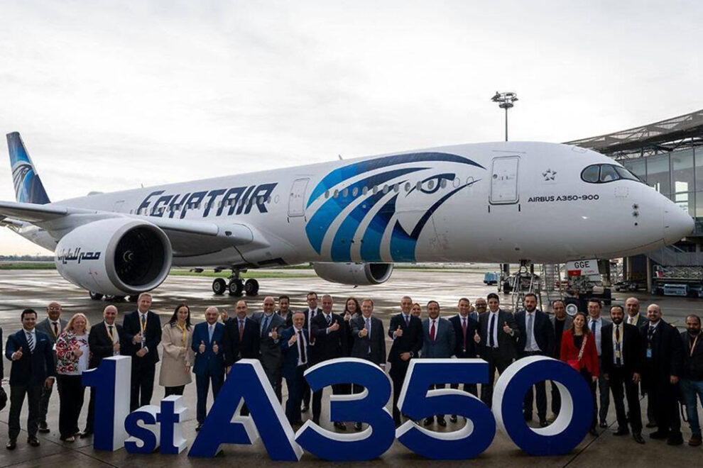 Entrega en Toulouse del primer Airbus A350 a Egyptair.
