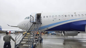 Los A320neo de EirTrade en Knock a la espera de su desguace.