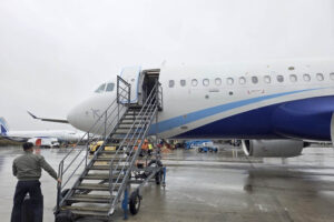 Los A320neo de EirTrade en Knock a la espera de su desguace.