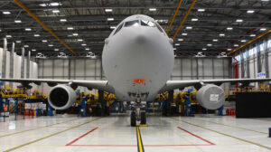 El segundo A330MRTT espalñol casi listo en las instalaciones de Airbus Defence en Getafe.