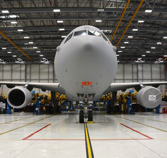 El segundo A330MRTT espalñol casi listo en las instalaciones de Airbus Defence en Getafe.