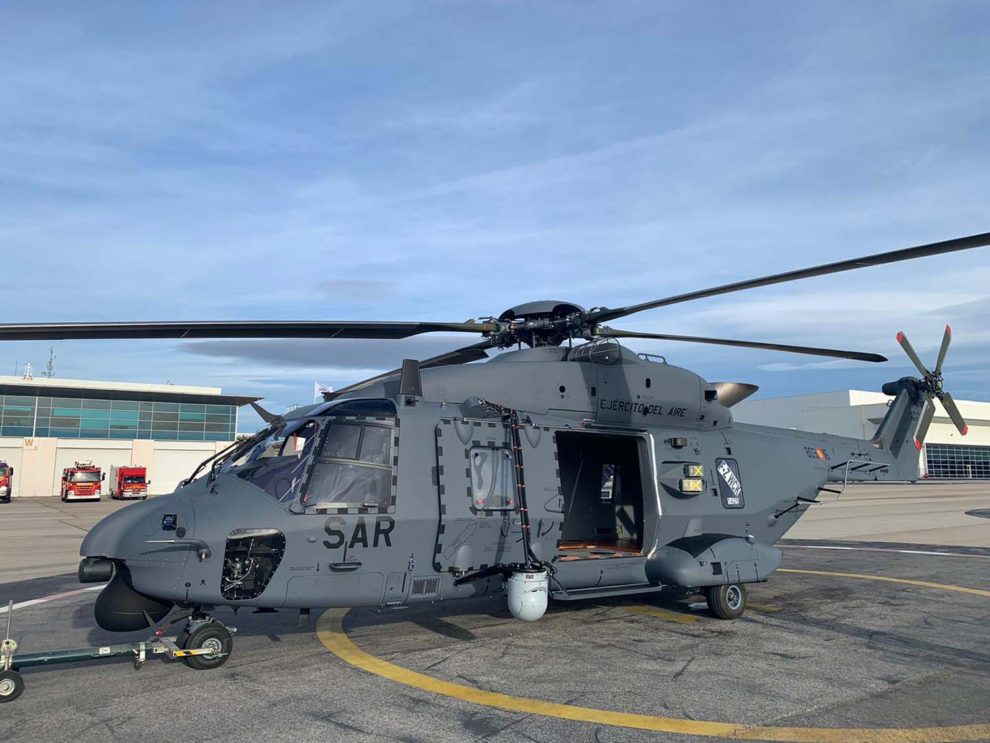 El primer NH90 del Ejército del Aire en una fotografía de este en las instalaciones de Airbus Helicopters en Marignane.