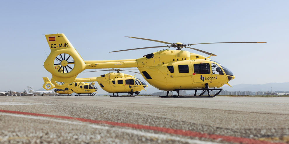 Helicopteros de Eliance, todavía luciendo su antiguo nombre de Habock.