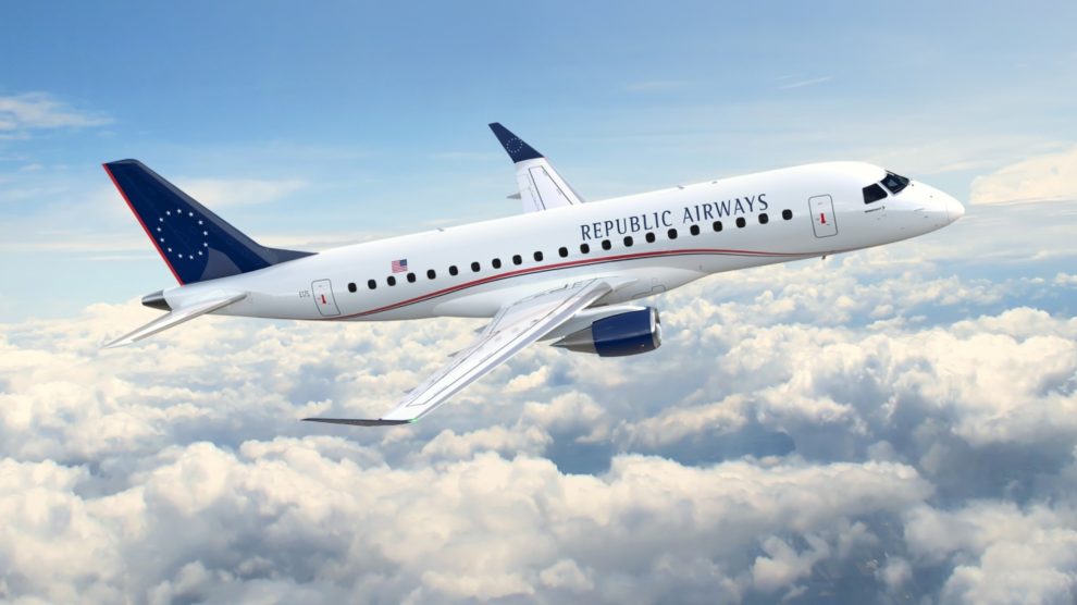 El pedido de 100 Embraer E175 en firme por Republic Airlines y otras tantas opciones ha sido el más importante de los anunciados en el segundo día del salón de Farnborough 2018..