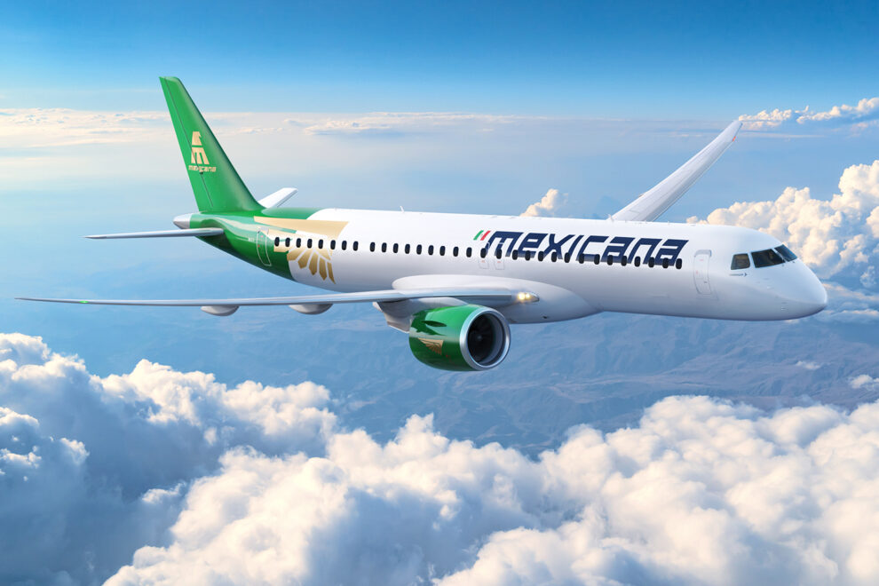 Entre los pedidos recibidos por Embraer en 2024 está el de 20 E190-E2 y E195-E2 por parte de Mexicana.