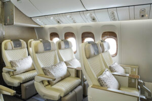 Nuevos asientos de business en los Boeing 777 de Emirates.