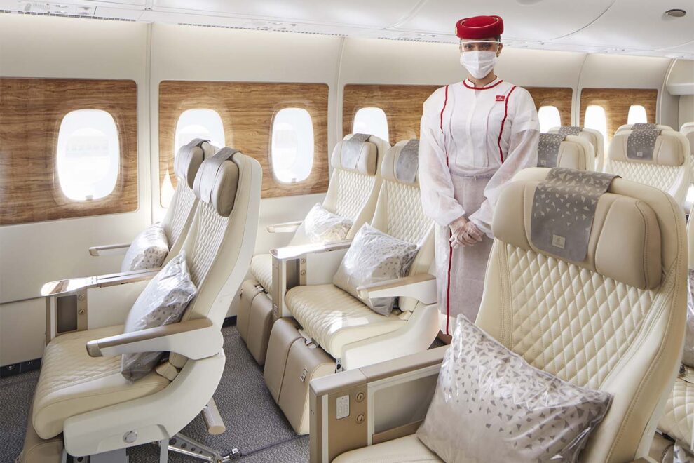 Nueva cabina de turista premium en los Airbus A380 de Emirates.