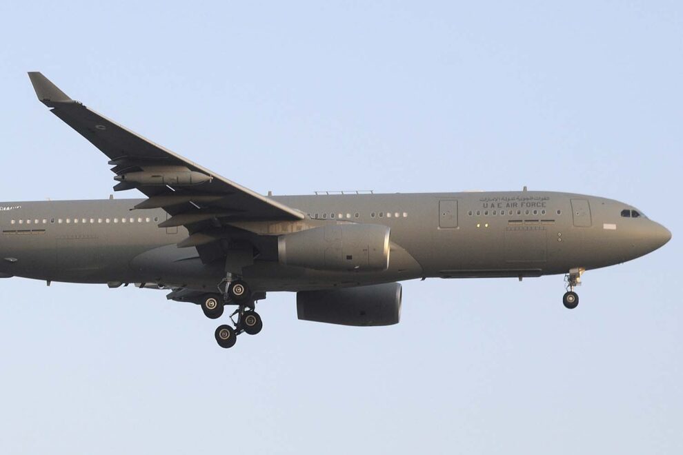 El primero de los tres Airbus A330 MRTT em servicio con la Fuerza Aérea de Emiratos Árabes.