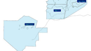 Mapa publicado por Enaire en su web donde muestra su responsabilidad sobre el espacio aéreo de la antigua provincia española del Sahara.