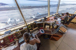 Torre de control del aeropuerto de Gran Canaria.